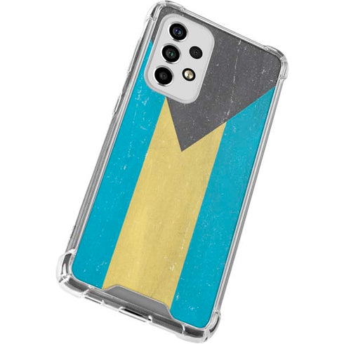 Bahamas Flag Distressed Galaxy A53 5G Clear Case